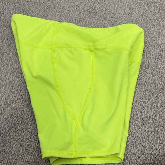 Neon Green Women's biker Shorts - Picture 2 of 3